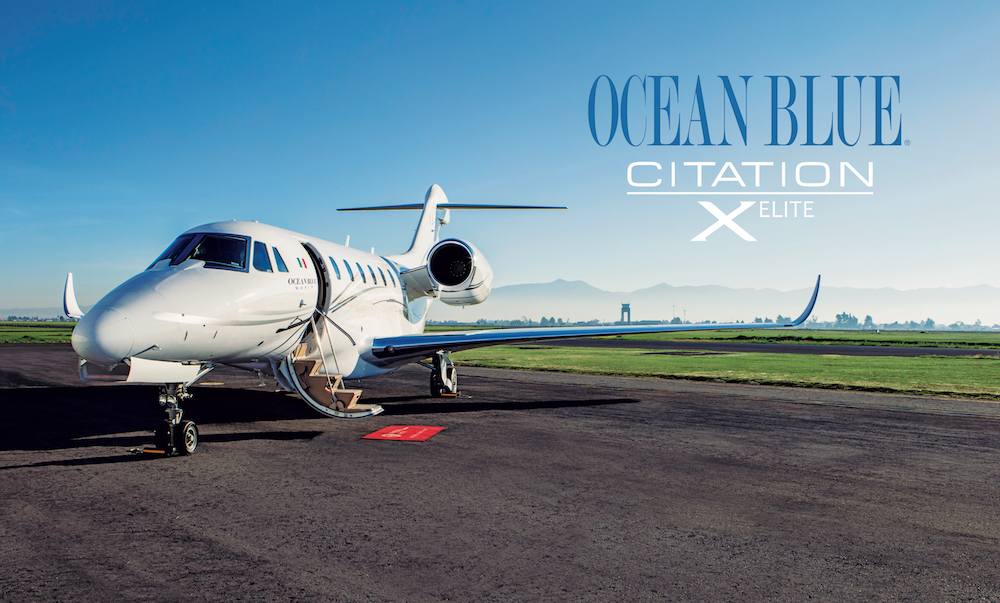 Ocean Blue Citation X Elite Jet