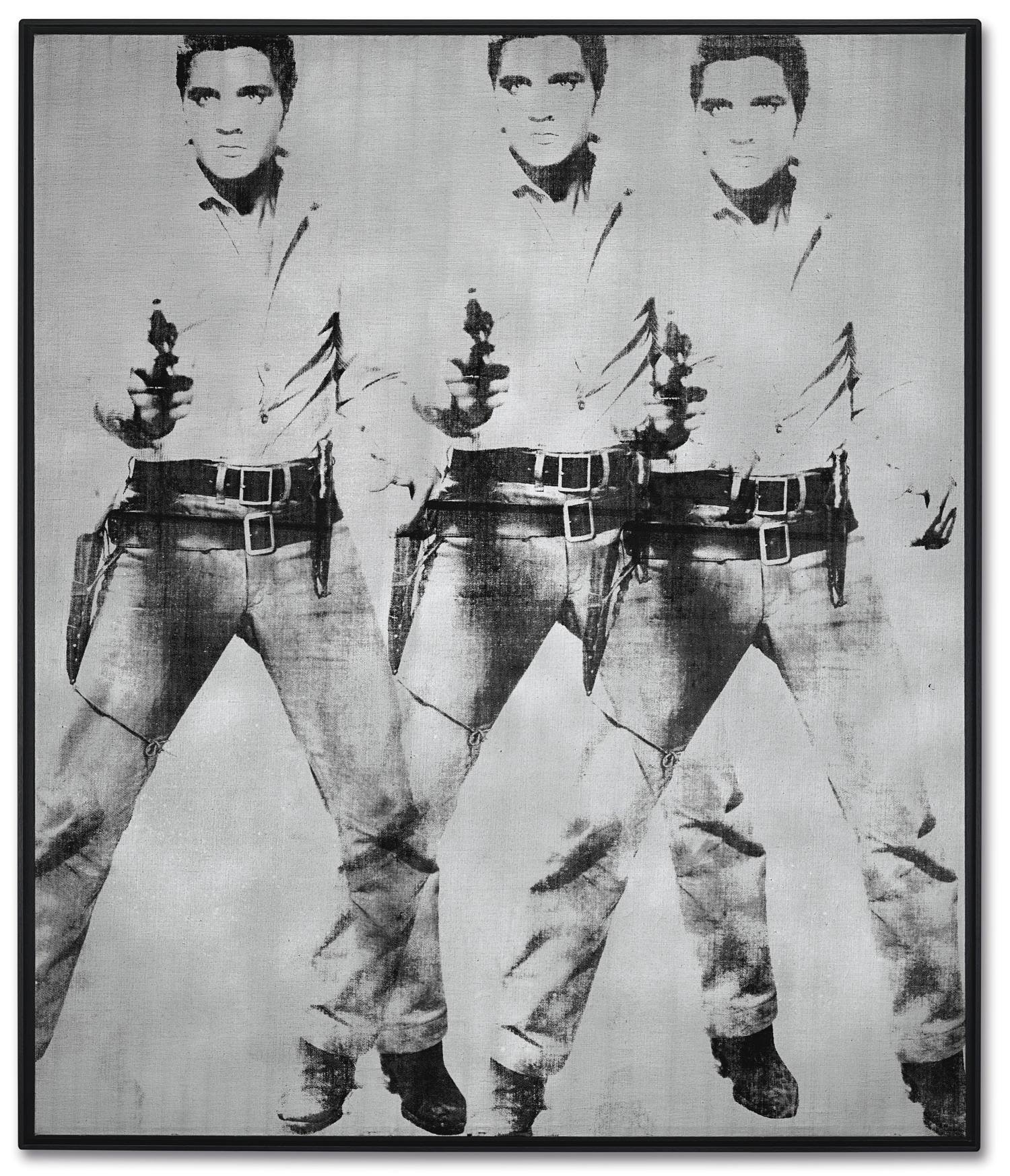 ANDY WARHOL、Triple Elvis、希少画集画、新品額装付、y321-