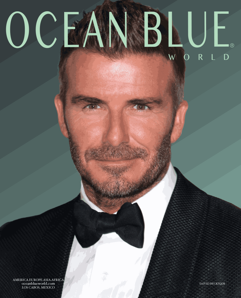David Beckham on the cover of Ocean Blue World