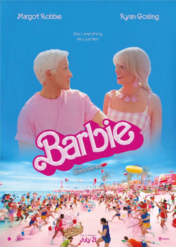Barbie poster with Margot Robbie and Ryan Gosling