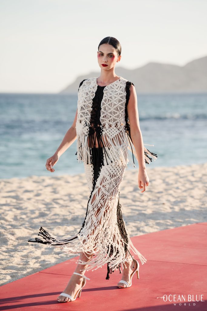 Model on runway wearing Kaf by Kaf fashion designs