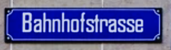Bahnhofstrasse Sign
