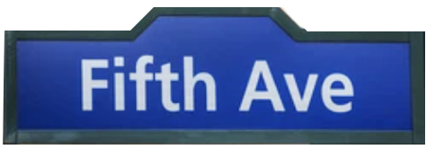 5th Avenue Sign