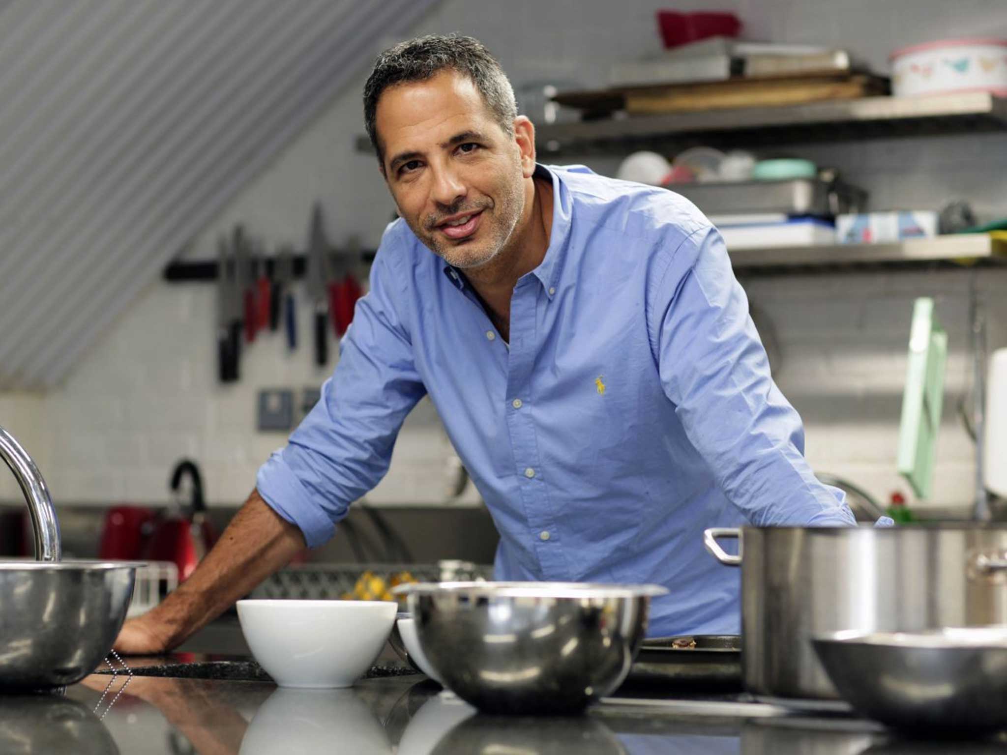 Chef Yotam Ottolenght in his kitchen