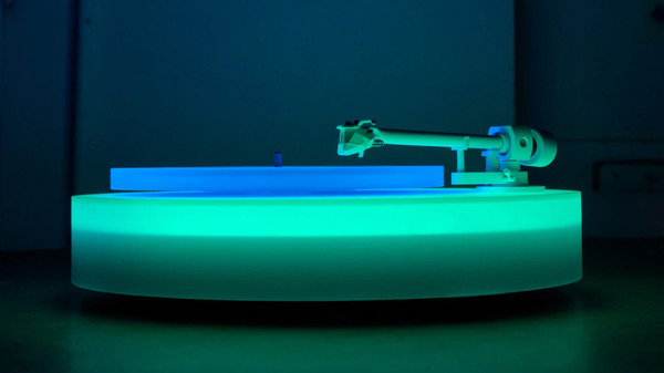 color-changing neon turntable