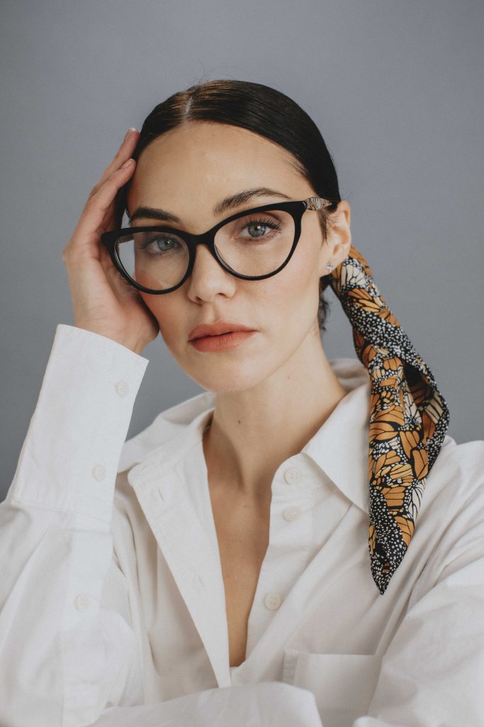 photo of a woman wearing Pineda Covalin Eyewear