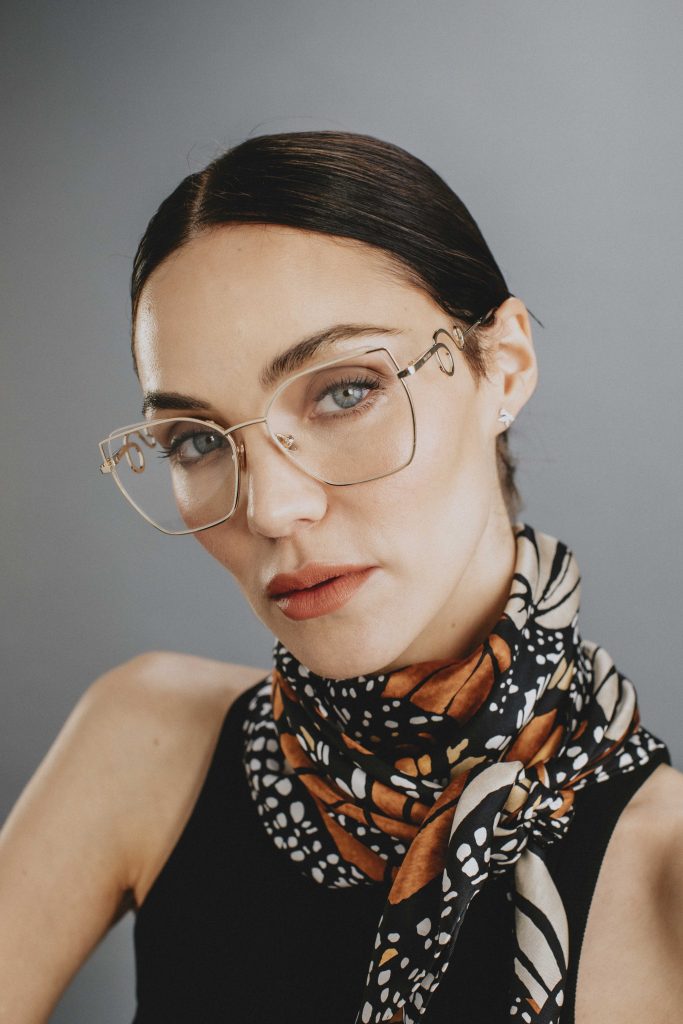 photo of a woman wearing Pineda Covalin Eyewear