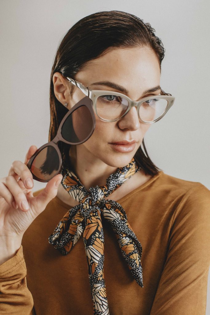 photo of a woman wearing Pineda Covalin Eyewear