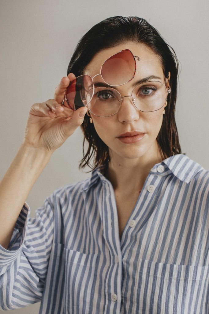 photo of a woman wearing Pineda Covalin Eyewear