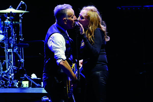 Bruce Springsteen and Patti Scialfa performing together