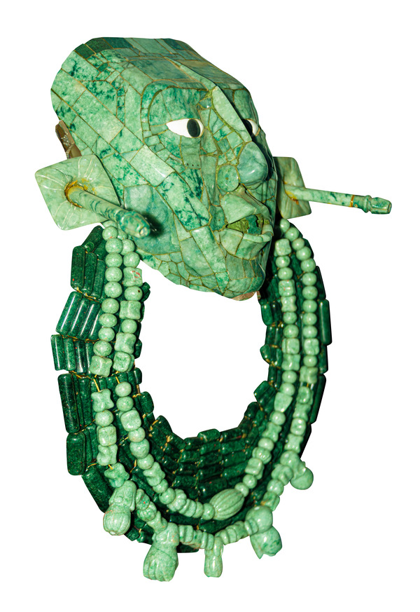 image of ancient ceremonial mayan jade mask