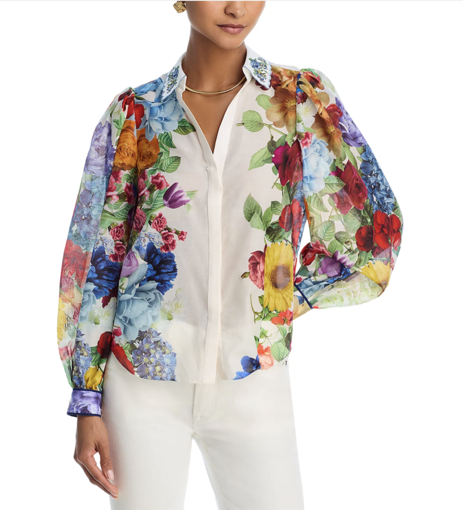 Alice and olivia floral blouse