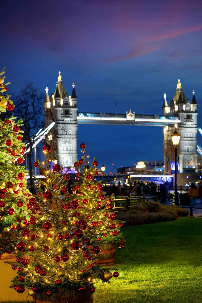 Christmas season at the Tower Bridge of London