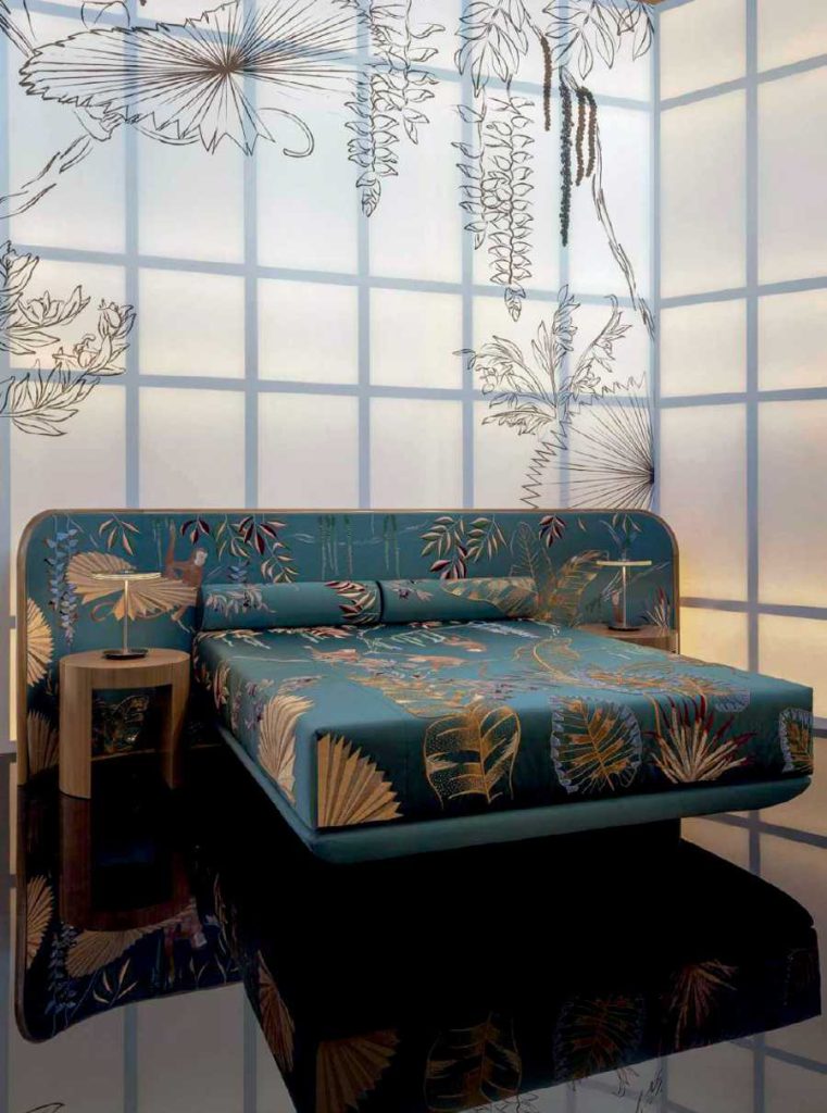 Armani_Tropical Bedroom Blue and Gold