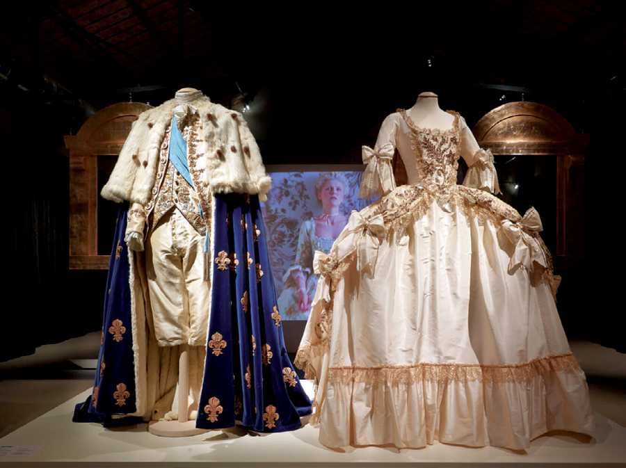 Marie Antoinette_ Blue Royal Mantle and Pearl Bow Dress