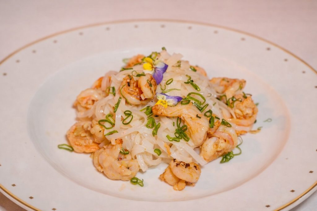 Garlic Shrimp delicately prepared and
artfully plated
