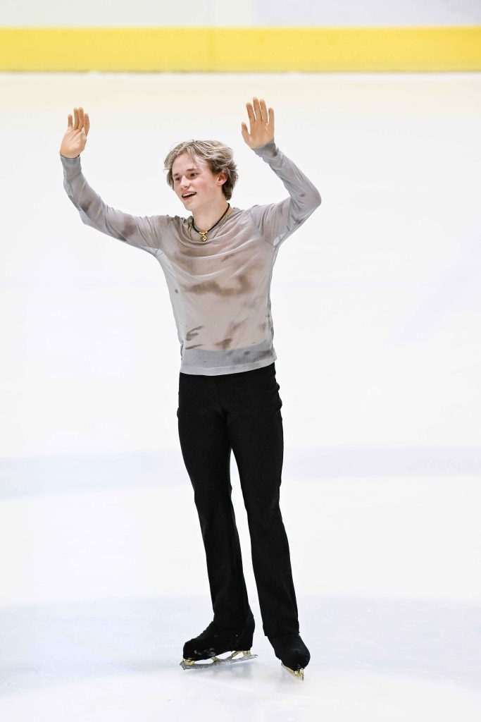 Ilia Malinin performs a short program at the Lombardia Trophy at Ice Lab, Bergamo, Italy - September 13, 2024